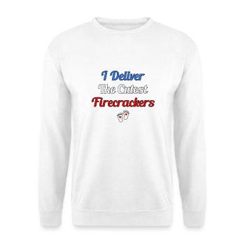 Ich liefere die süßesten Böller - Unisex Pullover - Weiß - Vorne
