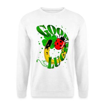 GOOD LUCK Horseshoe Clover Ladybug - Unisex Sweatshirt - white - Front