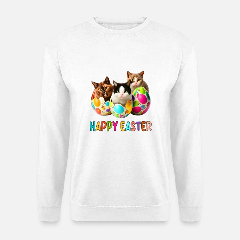 Kittens and Easter Eggs Parade - Unisex Sweatshirt - white
