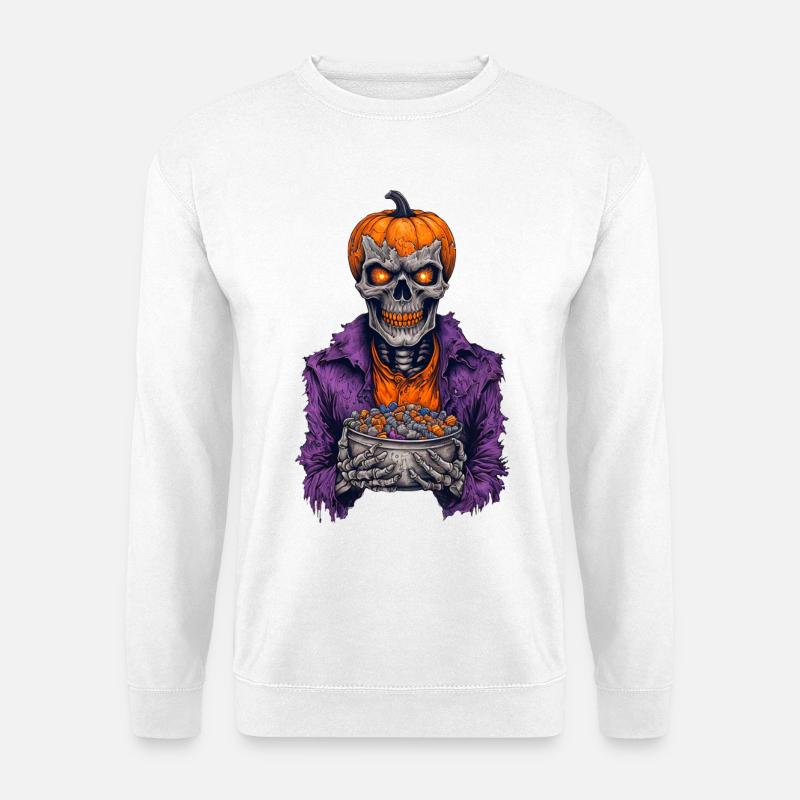 Halloween Skeleton Candy - Unisex Sweatshirt - white