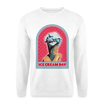 Eiscreme Motiv Pop Art Style - Unisex Pullover - Weiß - Vorne