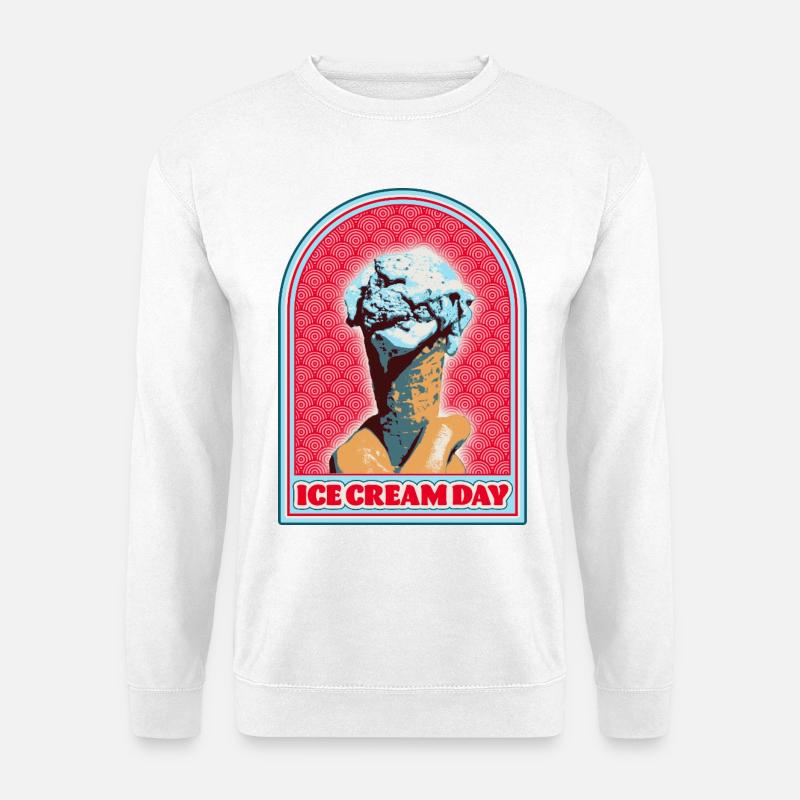 Eiscreme Motiv Pop Art Style - Unisex Pullover - Weiß