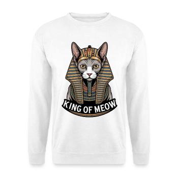 Roi de Miaou - Sweat-shirt Unisexe - blanc - Devant