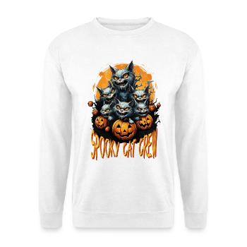 Halloween Chats Noir Citrouille Costume Effrayant - Sweat-shirt Unisexe - blanc - Devant