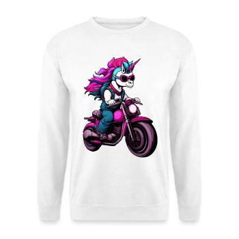 Licornes moto - Sweat-shirt Unisexe - blanc - Devant