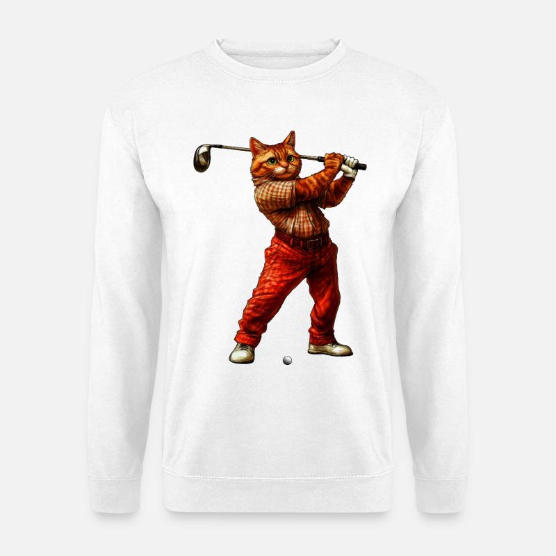 Katzen Golf - Unisex Pullover - Weiß