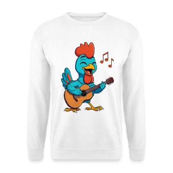 Chicken Playing Guitar - Unisex Sweatshirt - white - Front