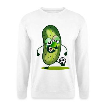Lustige Fußballgurken - Unisex Pullover - Weiß - Vorne