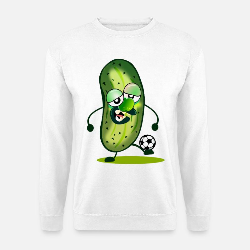 Lustige Fußballgurken - Unisex Pullover - Weiß