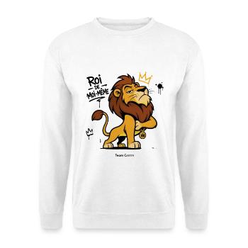 Lion Homme – Cadeau Astrologie - Sweat-shirt Unisexe - blanc - Devant