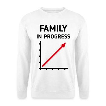 Family In Progress (Schwanger / Eltern / 2C) - Unisex Pullover - Weiß - Vorne