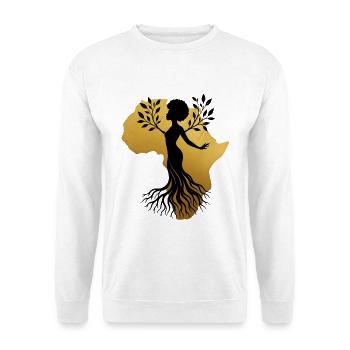 Africa Femme – Cadeau Racines - Sweat-shirt Unisexe - blanc - Devant