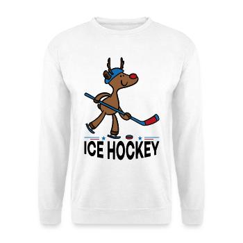 Cadeaux drôles pour les enfants et les joueurs de hockey sur glace - Sweat-shirt Unisexe - blanc - Devant
