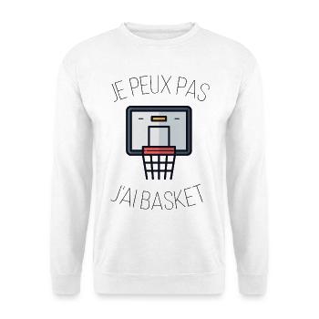 i can't i have basketball - Unisex Sweatshirt - white - Front