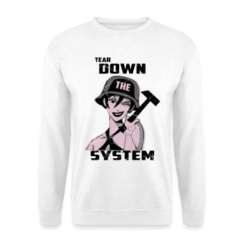 Détruire le système - Sweat-shirt Unisexe - blanc - Devant