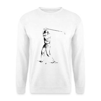 illustration of a golf player - Unisex Sweatshirt - white - Front