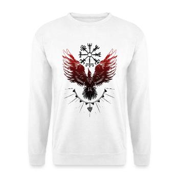Wikinger Rabe Vegvisir Valknut - Unisex Pullover - Weiß - Vorne