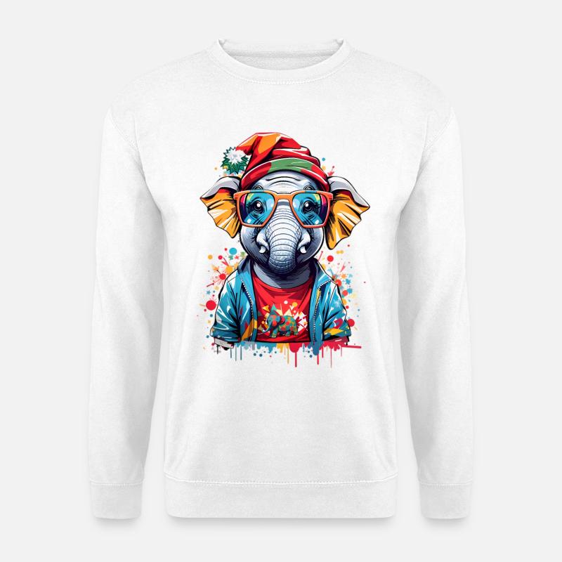 Cool Elephant - Unisex Sweatshirt - white