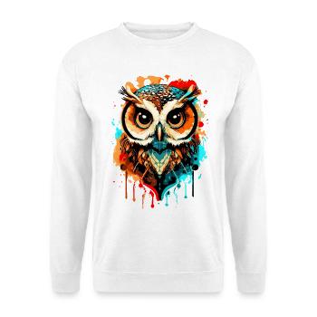 Owl Multicolored - Night Owl - Barn Owl - Owl Owl - Unisex Sweatshirt - white - Front