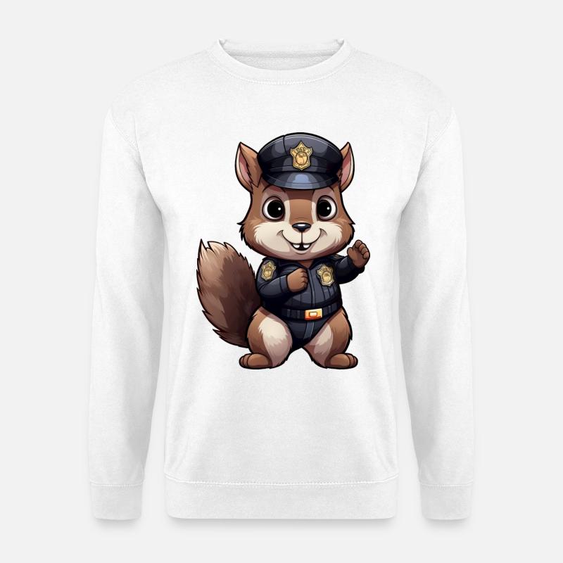Squirrel Policeman - Unisex Sweatshirt - white