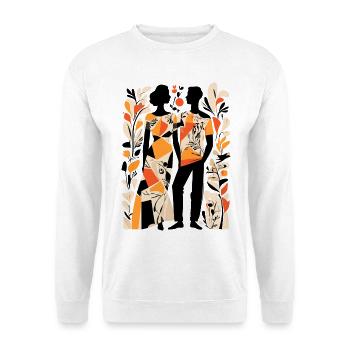 Abstract Art Man and Woman - Unisex Sweatshirt - white - Front