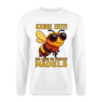 Funny Beekeeper Bees Honey Motif No Time - Unisex Sweatshirt - white - Front