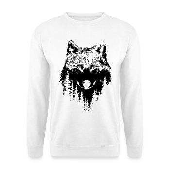 Wolf Forest Silhouette - Unisex Sweatshirt - white - Front