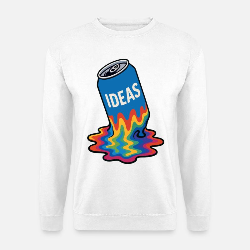 Ideas Melting Rainbow Can - Unisex Sweatshirt - white