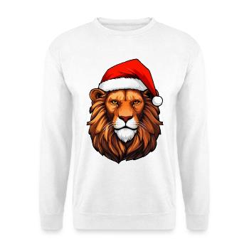 Löwe Weihnachtsmann - Unisex Pullover - Weiß - Vorne