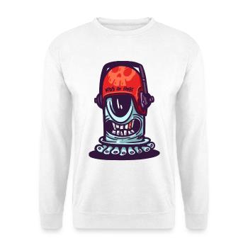 Skull Space Helmet - Unisex Sweatshirt - white - Front