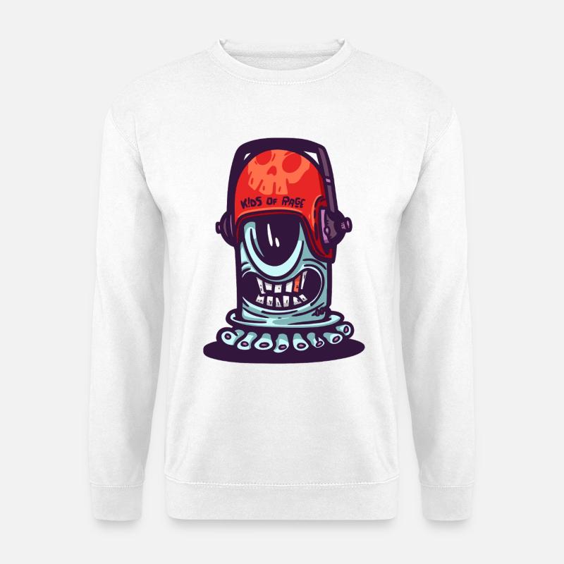 Schädel-Weltraumhelm - Unisex Pullover - Weiß