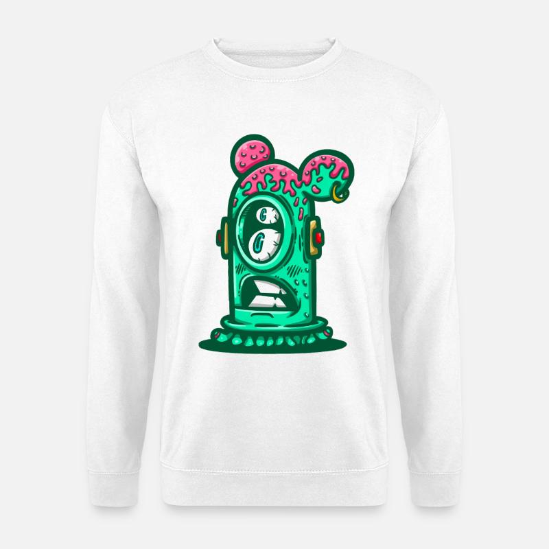 Kanal-Neon-Monster - Unisex Pullover - Weiß
