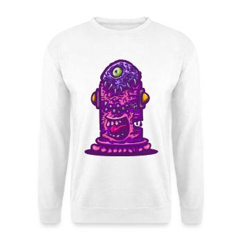 Violettes psychedelisches Monster - Unisex Pullover - Weiß - Vorne