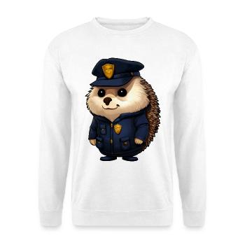 Police des hérissons - Sweat-shirt Unisexe - blanc - Devant