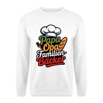 Papa Opa Familienbäcker - Unisex Pullover - Weiß - Vorne