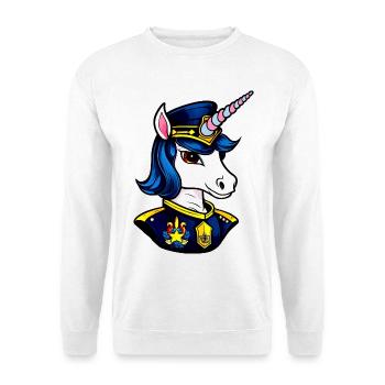 Licorne de la Police - Sweat-shirt Unisexe - blanc - Devant