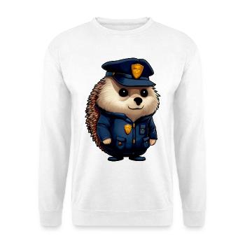 Igel Polizei - Unisex Pullover - Weiß - Vorne