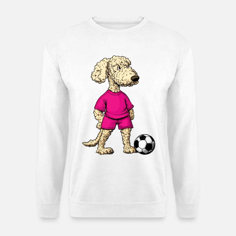 Fussball Pudel - Unisex Pullover - Weiß