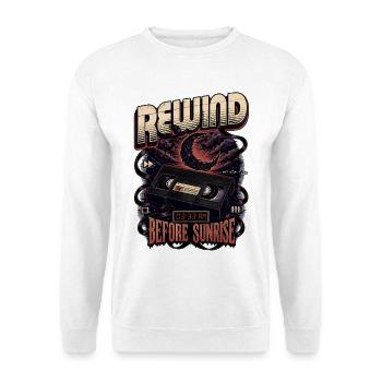 Rewind Before Sunrise Cassette - Unisex Sweatshirt - white - Front