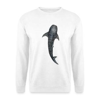 Walhai Entwurf für Taucher, Angler - Unisex Pullover - Weiß - Vorne
