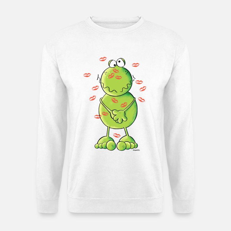 Knutsch Frosch - Unisex Pullover - Weiß