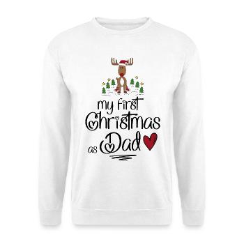 Mon premier Noël en tant que papa - Sweat-shirt Unisexe - blanc - Devant