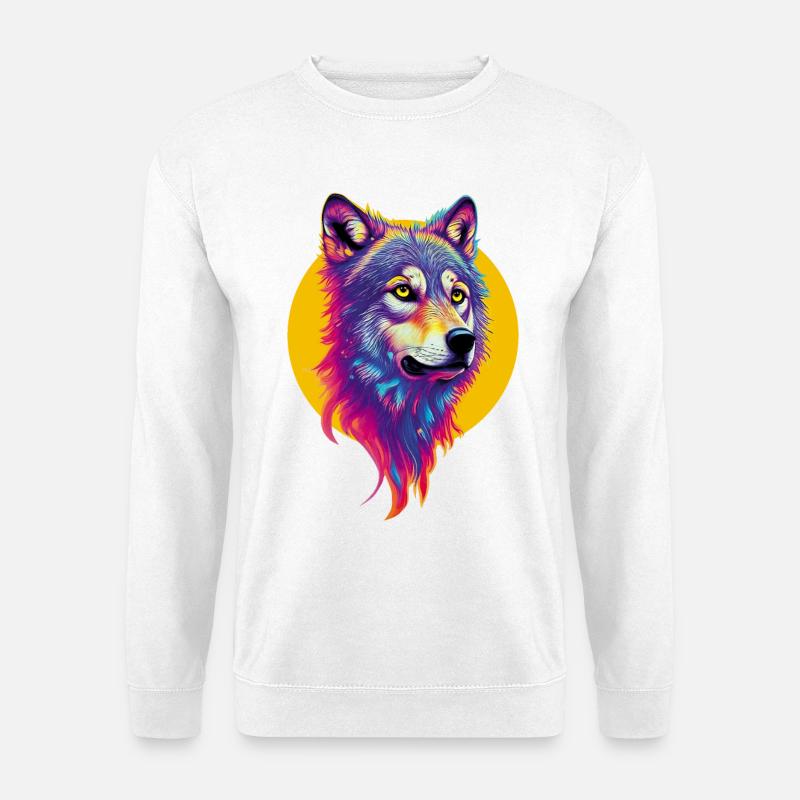 Wolf's Head - Unisex Sweatshirt - white