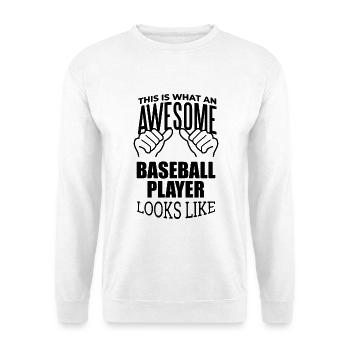 Base-ball - Sweat-shirt Unisexe - blanc - Devant
