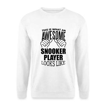 Snooker - Unisex Pullover - Weiß - Vorne