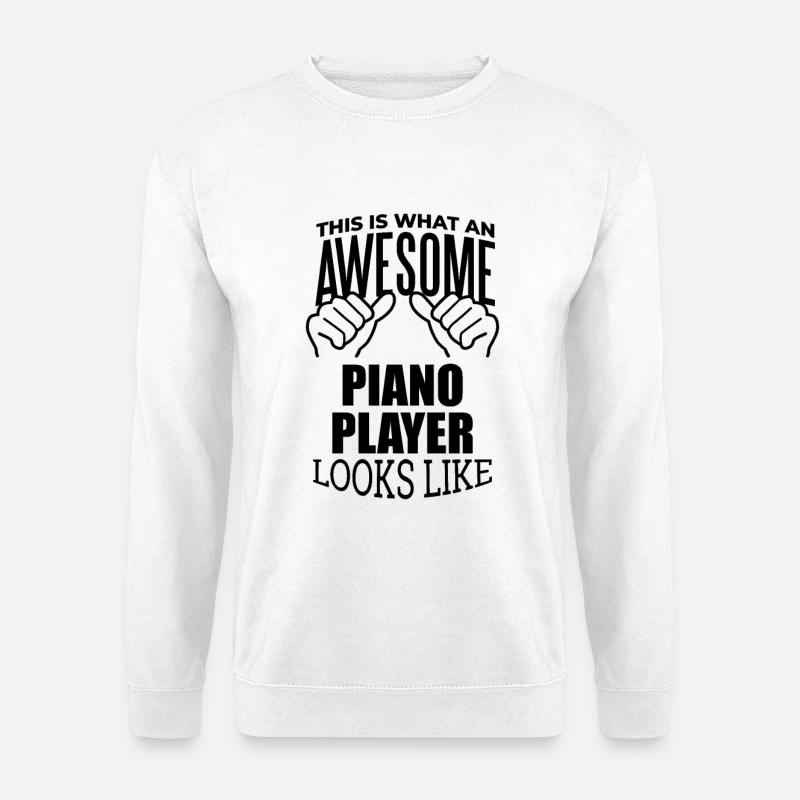 Klavier - Unisex Pullover - Weiß