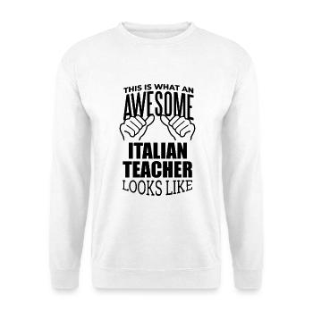 Italian - Unisex Sweatshirt - white - Front