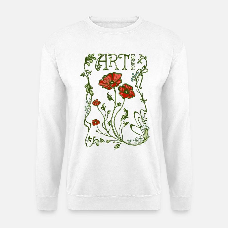 Art nouveau Jugendstil - Unisex Pullover - Weiß