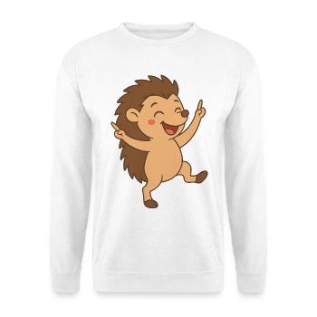 Bébé hérisson dansant petit ami - Sweat-shirt Unisexe - blanc - Devant