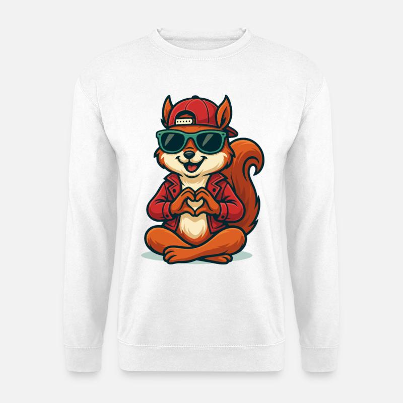 Squirrel Love Vibes - Unisex Sweatshirt - white